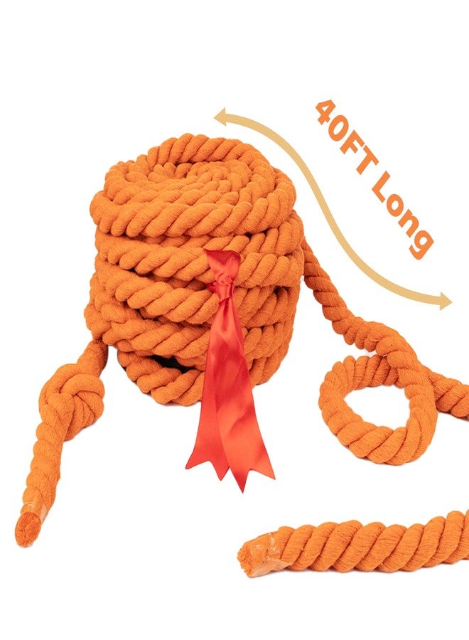 MrCarbon 40FT Tug of War Rope,Tug a War Rope,Tug of War Rope Adult with Cotton Rope,10 Medals,2 Flags,Whistle,Ribbon and Storage Bag,Orange ,Field Day Games,Outdoor Games,Family Reunion and Team Building Games - Image 4